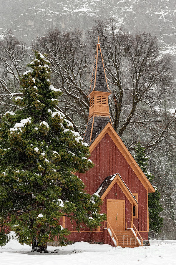 Yosemite Church in Winter Snow Photograph by Tibor Vari