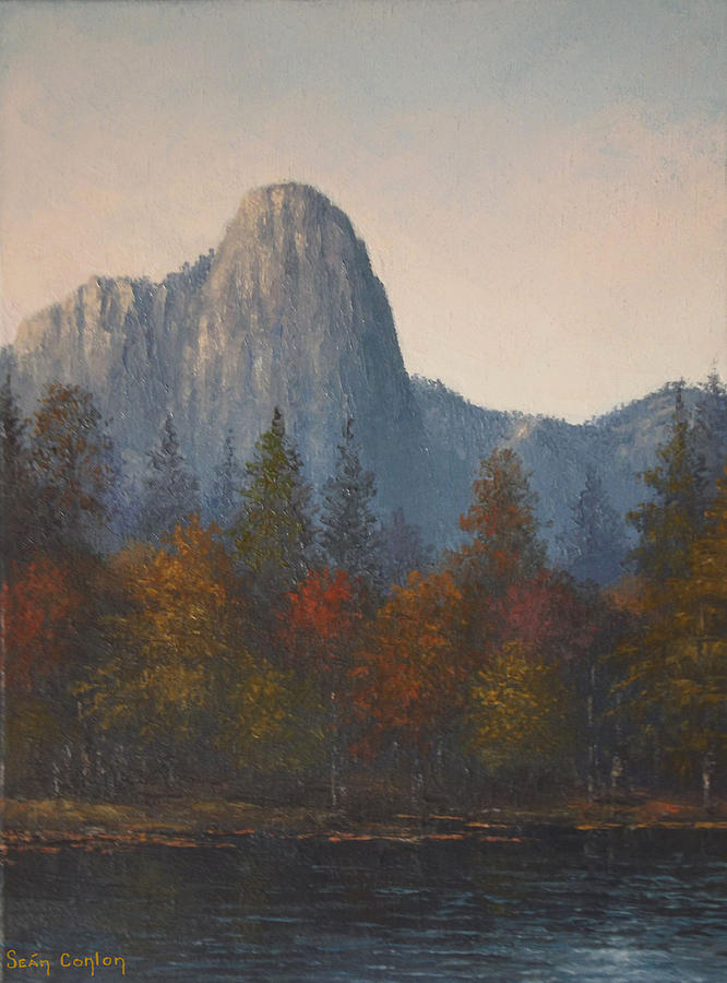 Yosemite National Park Painting - Yosemite Dawn four by Sean Conlon
