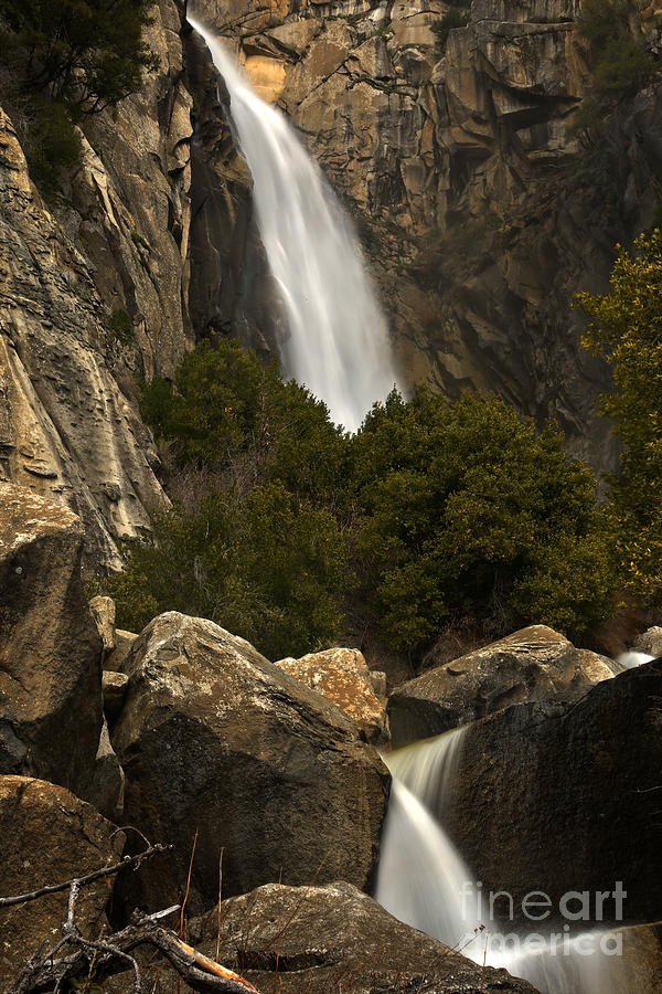 Yosemite Double Cascade Falls Photograph by Adam Jewell