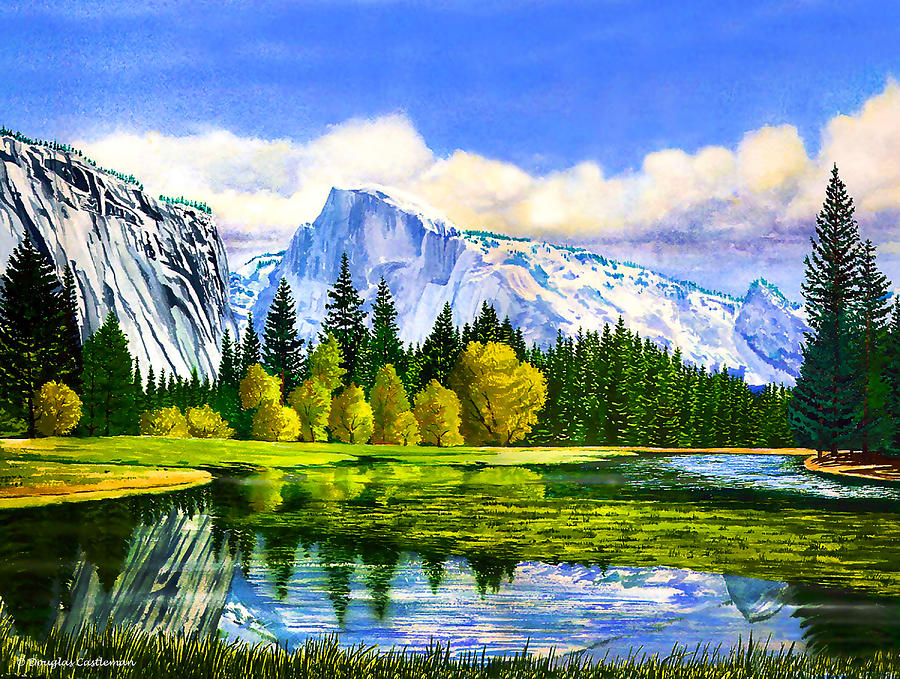 Yosemite Early Spring Painting by Douglas Castleman