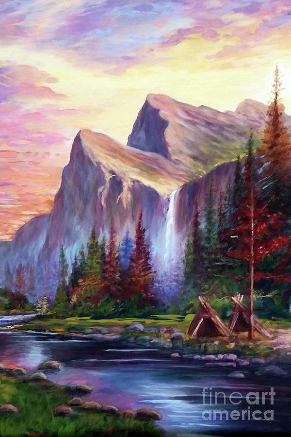 Yosemite Fall Painting by Dipali Shah