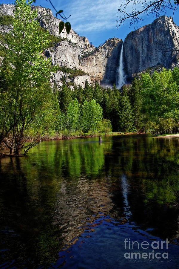 Yosemite Falls and Lake Photograph by David Arment