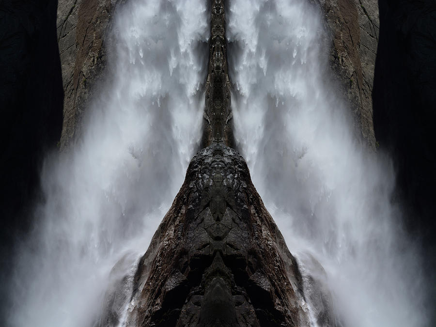 Yosemite Falls Art Mirror Photograph by Kyle Hanson