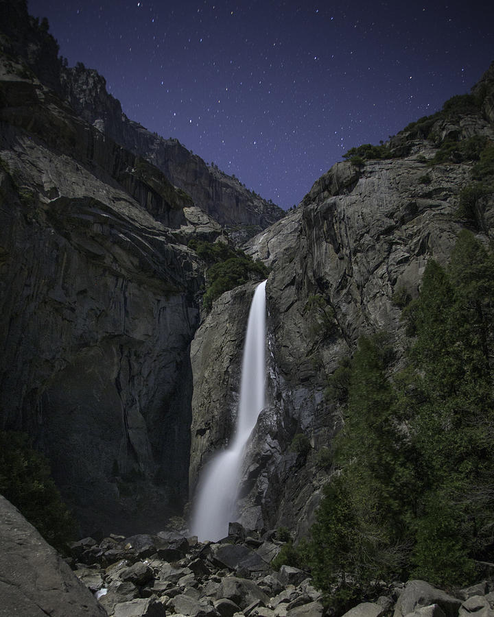 Yosemite Falls at Night Photograph by Dusty Wynne