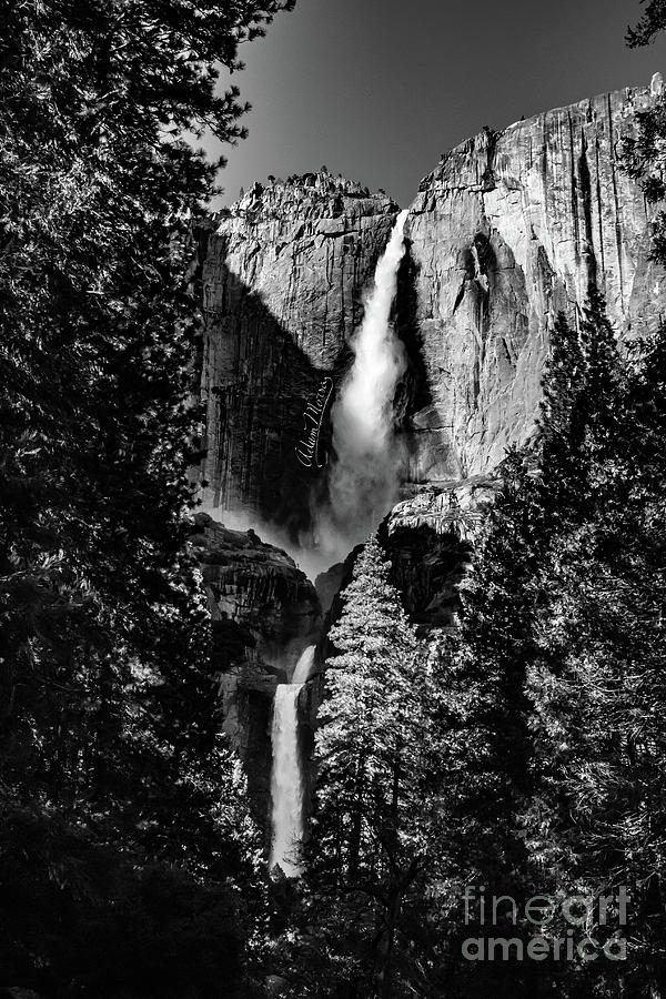 Yosemite Falls, Black and White Photograph by Adam Morsa
