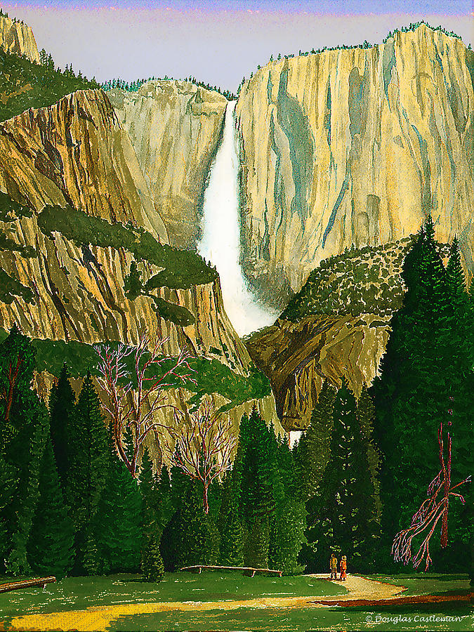 Yosemite Falls Painting by Douglas Castleman