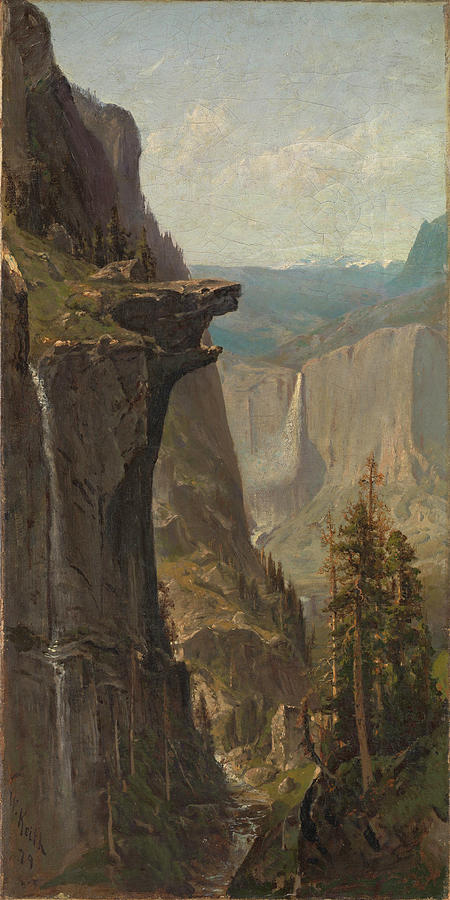Yosemite Falls from Glacier Point Painting by William Keith