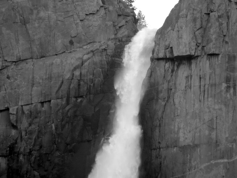 Yosemite Falls Monochrome Photograph