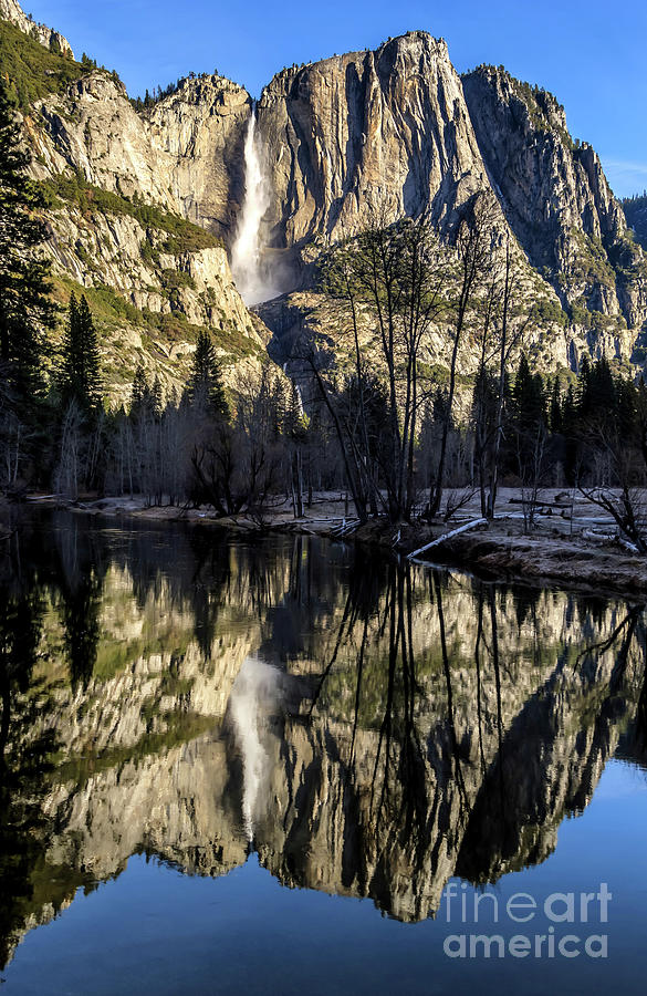 Yosemite Falls Reflection Photograph by Paul Gillham