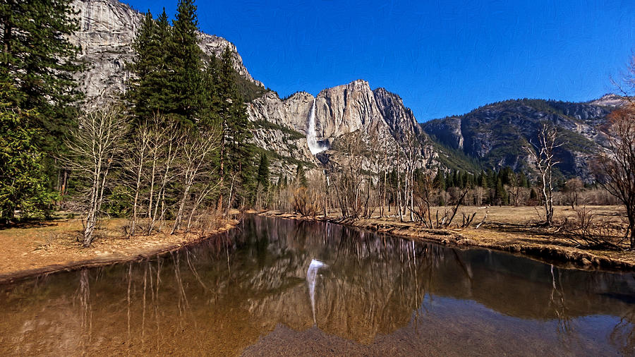 Yosemite Falls Reflection Photograph by Susan Rissi Tregoning