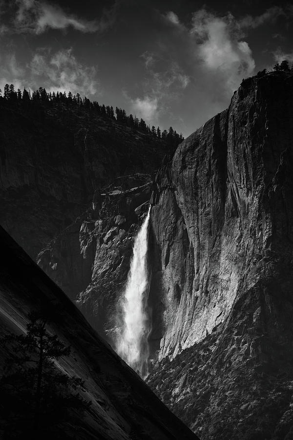 Yosemite Falls Vista Black White Photograph by Kyle Hanson