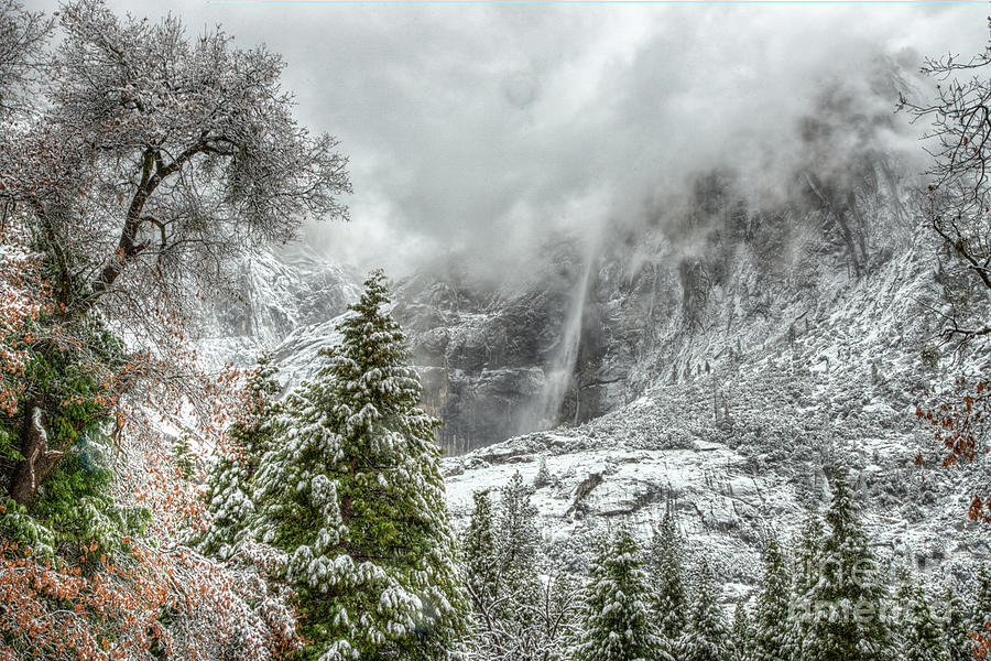 Yosemite Falls Winter Fury Photograph by Wayne Moran