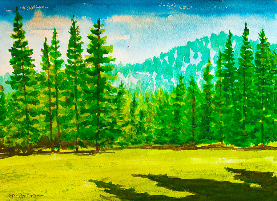 Yosemite Golf Course Painting by Douglas Castleman