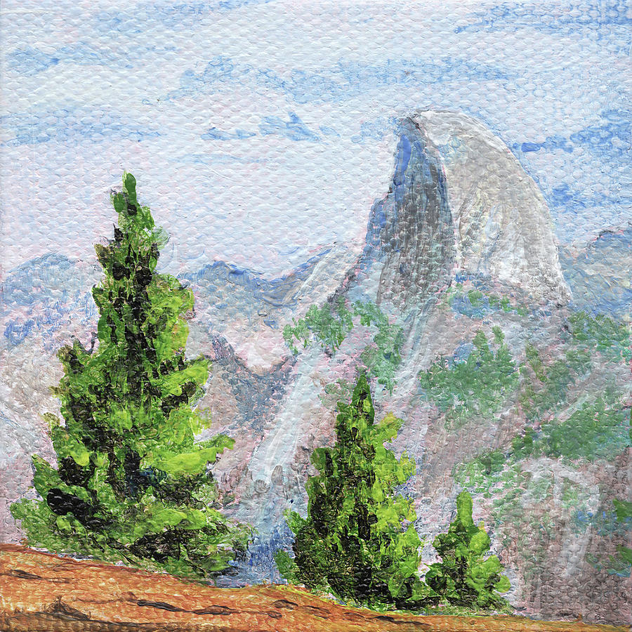 Yosemite. Half Dome Painting by Masha Batkova