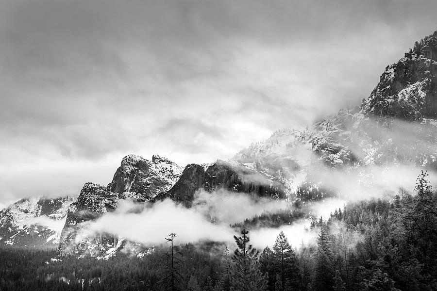 Yosemite in Black and White Photograph by Louloua Asgaraly - Fine Art