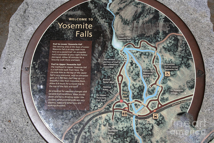 Yosemite Map Hike  Photograph by Chuck Kuhn