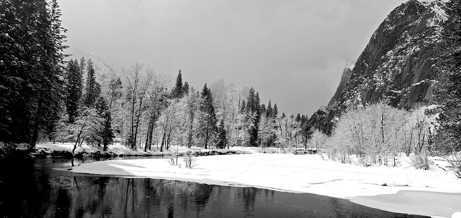 Yosemite Merced California Winter Snowfall Photograph by Larry Darnell