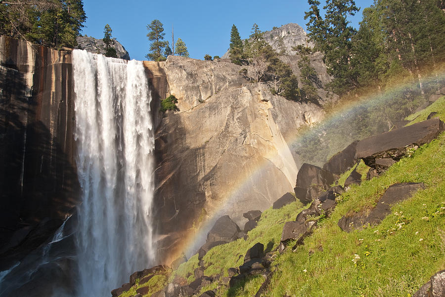 Yosemite Mist Trail Rainbow Photograph by Shane Kelly