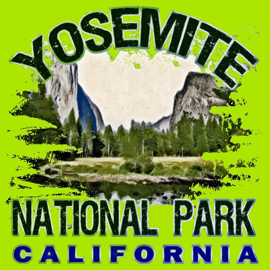 Yosemite National Park Digital Art by David G Paul