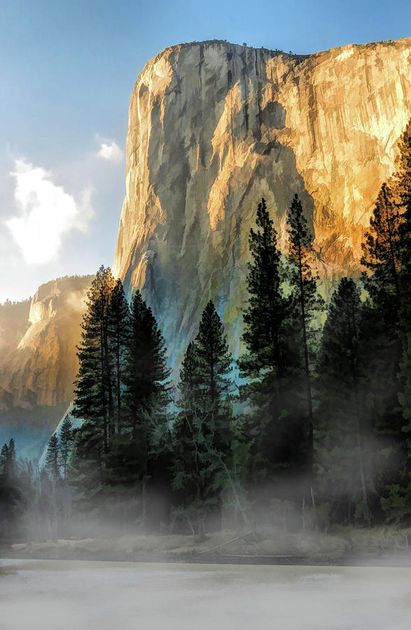 Yosemite National Park El Capitan Painting by Christopher Arndt