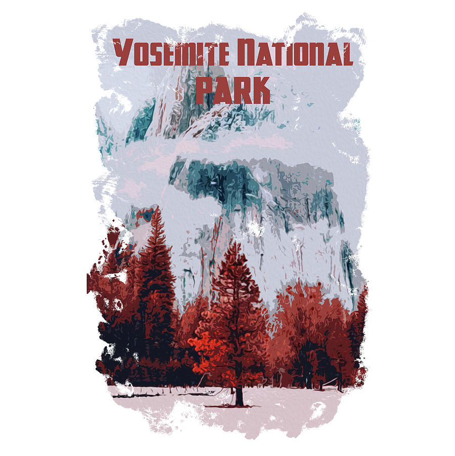 Yosemite National Park - Unique Panorama Painting by AM FineArtPrints