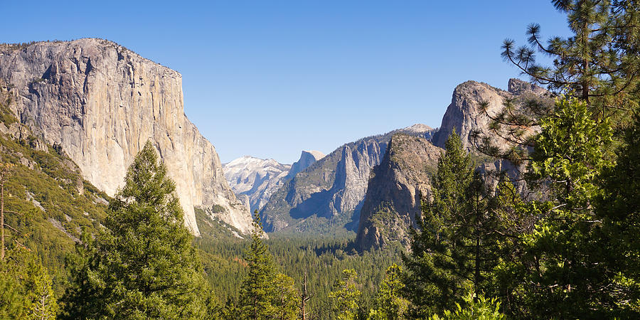 Yosemite Panoramic Photograph by Lutz Baar