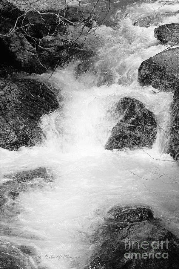 Yosemite Raging River Stream Photograph by Richard J Thompson 