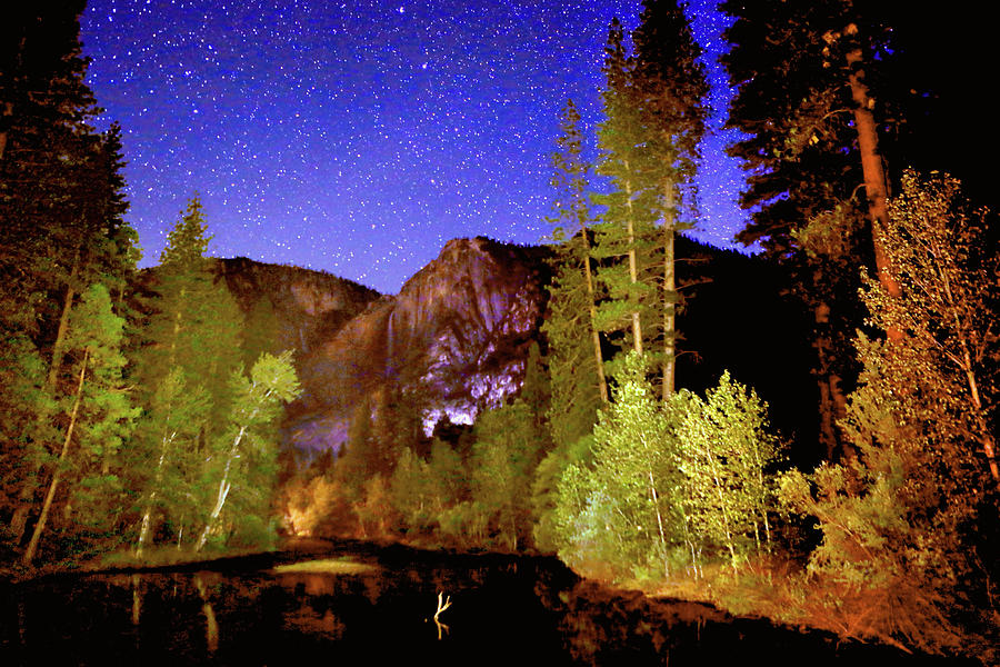 Yosemite National Park Photograph - Yosemite Starry Night by Her Arts Desire