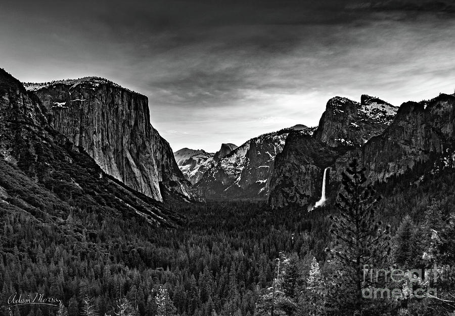 Yosemite Sunrise, Black and White Photograph by Adam Morsa