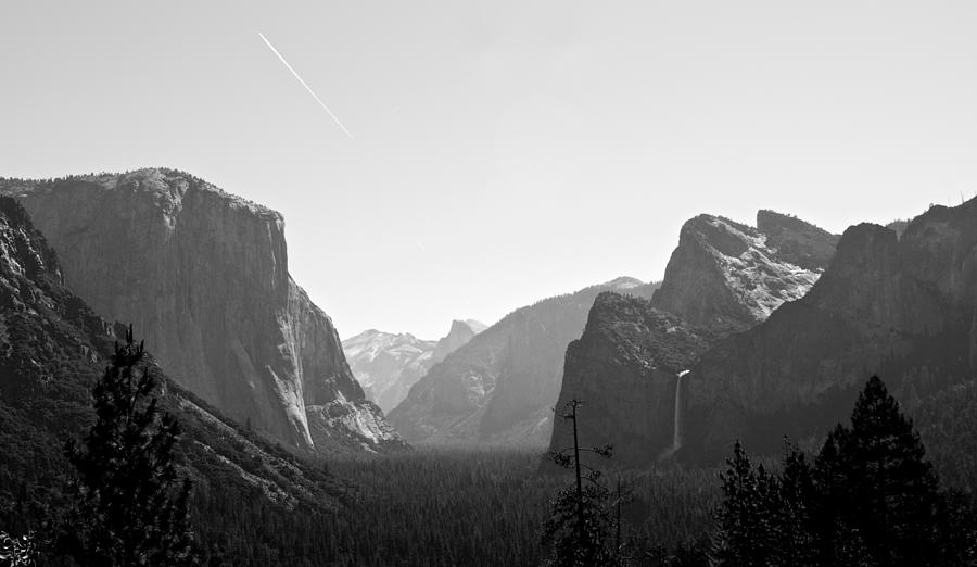 Yosemite Valley in Gray Scale Photograph by Eric Tressler
