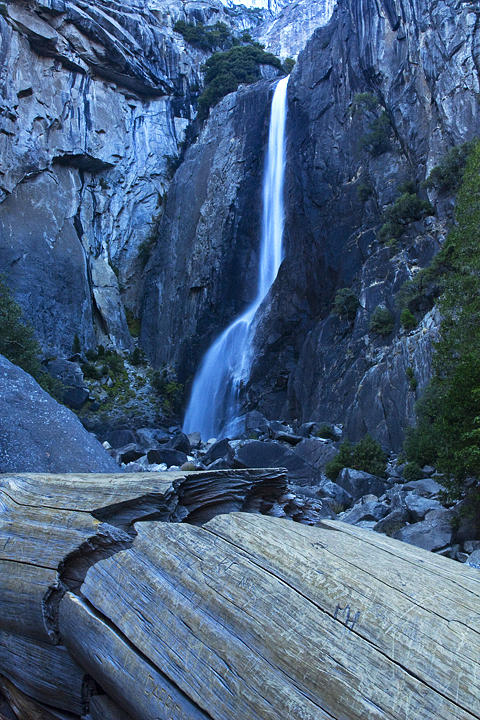 Nature Photograph - Yosemite Valley lower falls by Kelley Swinney