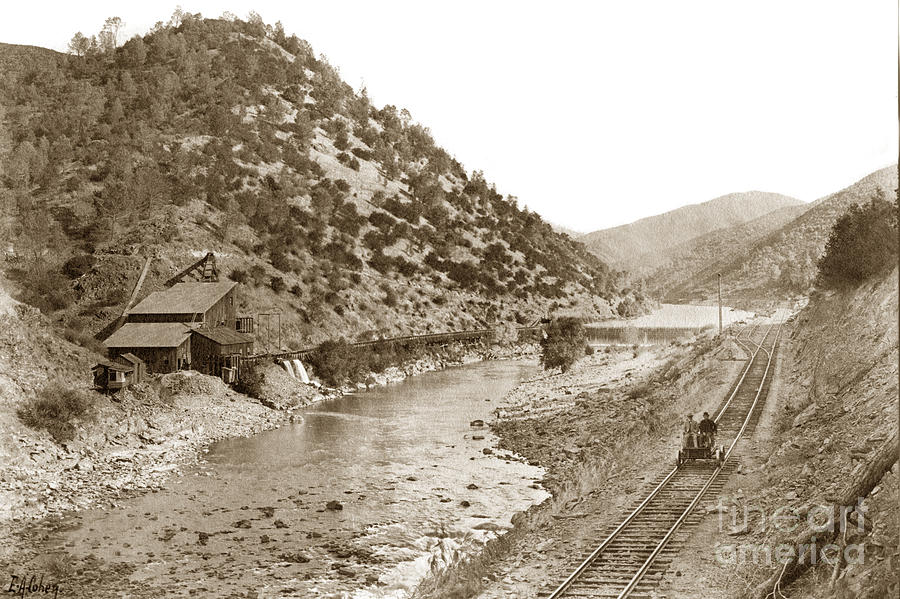Mine Photograph - Yosemite Valley Railroad At the mine E. A. Cohen photo Sept. 7 1907 by Monterey County Historical Society