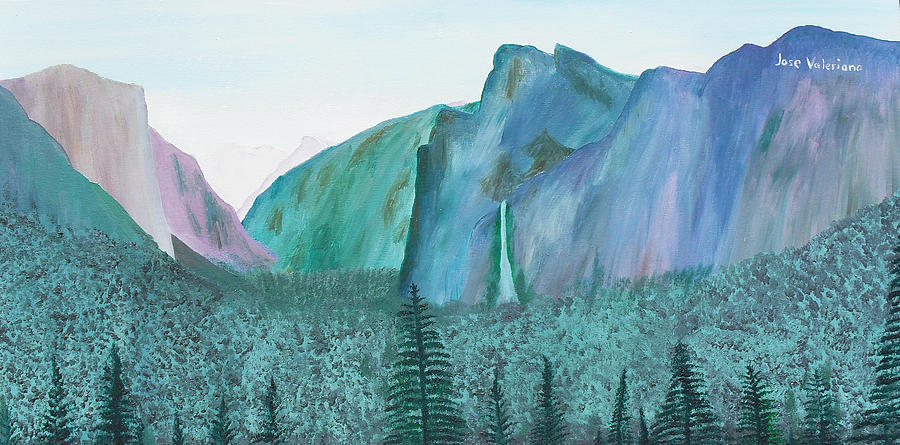 Yosemite View Painting by Martin Valeriano