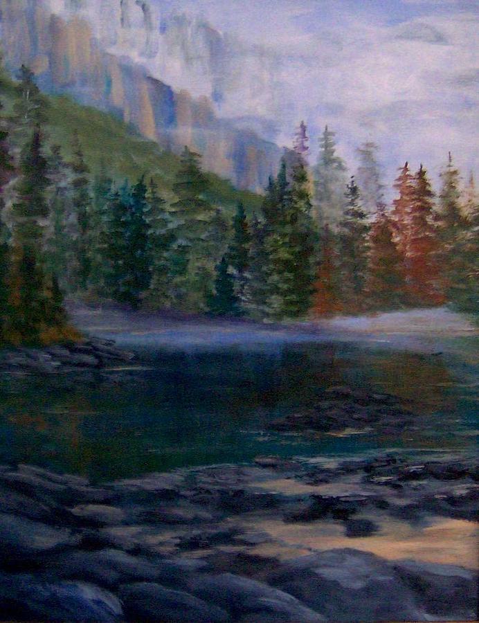 Yosimite Reflections Painting by Lorna Skeie