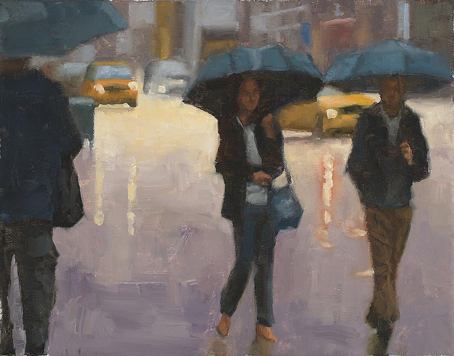 Umbrella Painting - You and I and the rain by Tate Hamilton