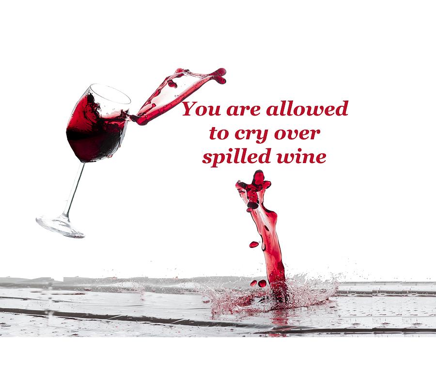 You are allowed to cry over spilled wine 2 Photograph by Daniel Friend - Fine Art America