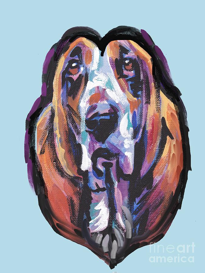 You Are My Basset Hound Heart Painting by Lea