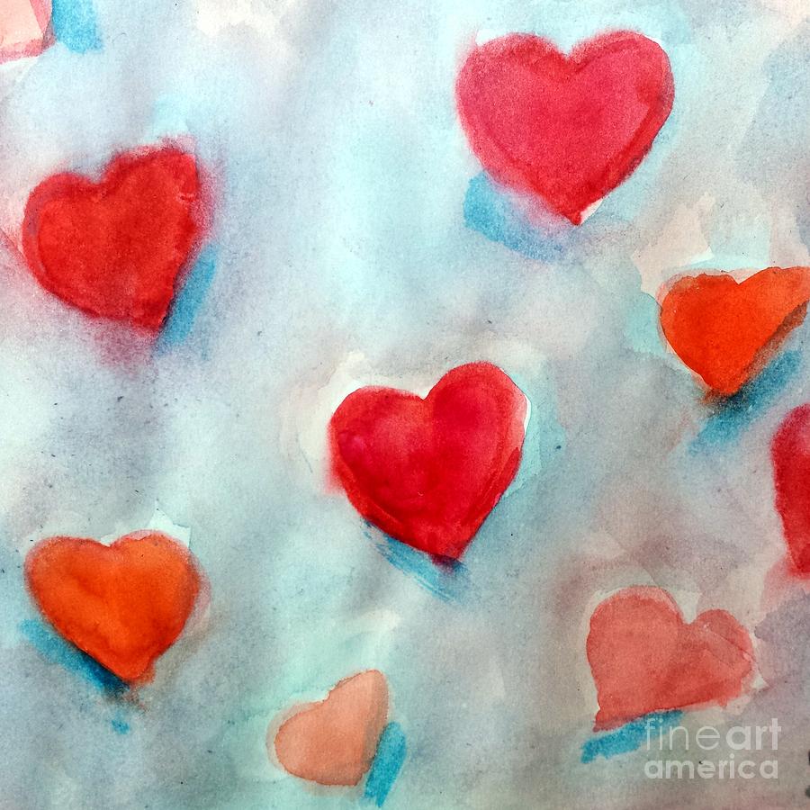 Abstract Painting - You are my Heart by Vesna Antic