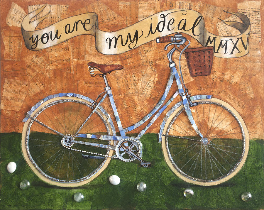Bicycle Painting - You Are My Ideal by Pauline Lim