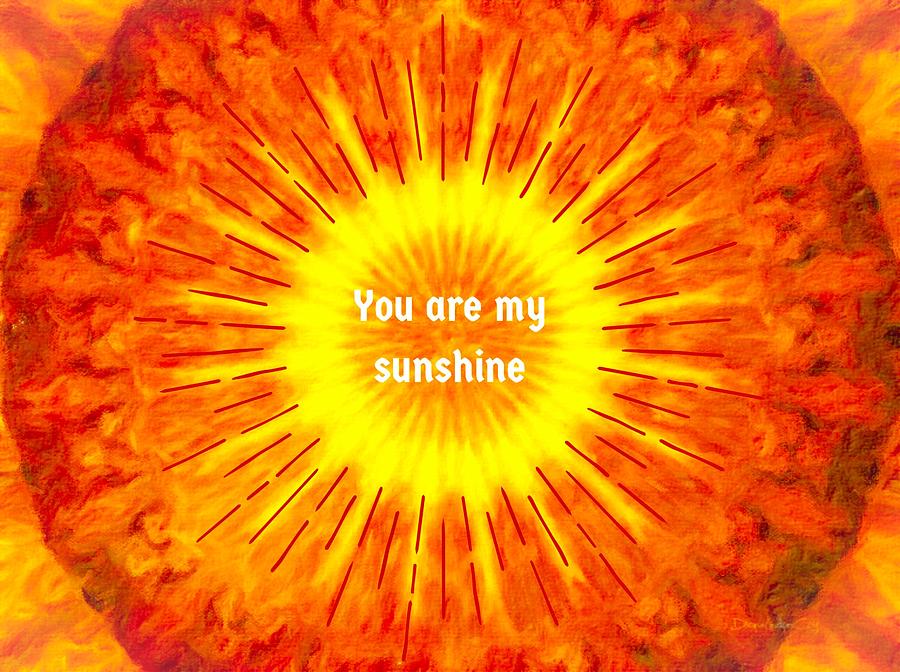 You Are My Sunshine Photograph by Diane Lindon Coy