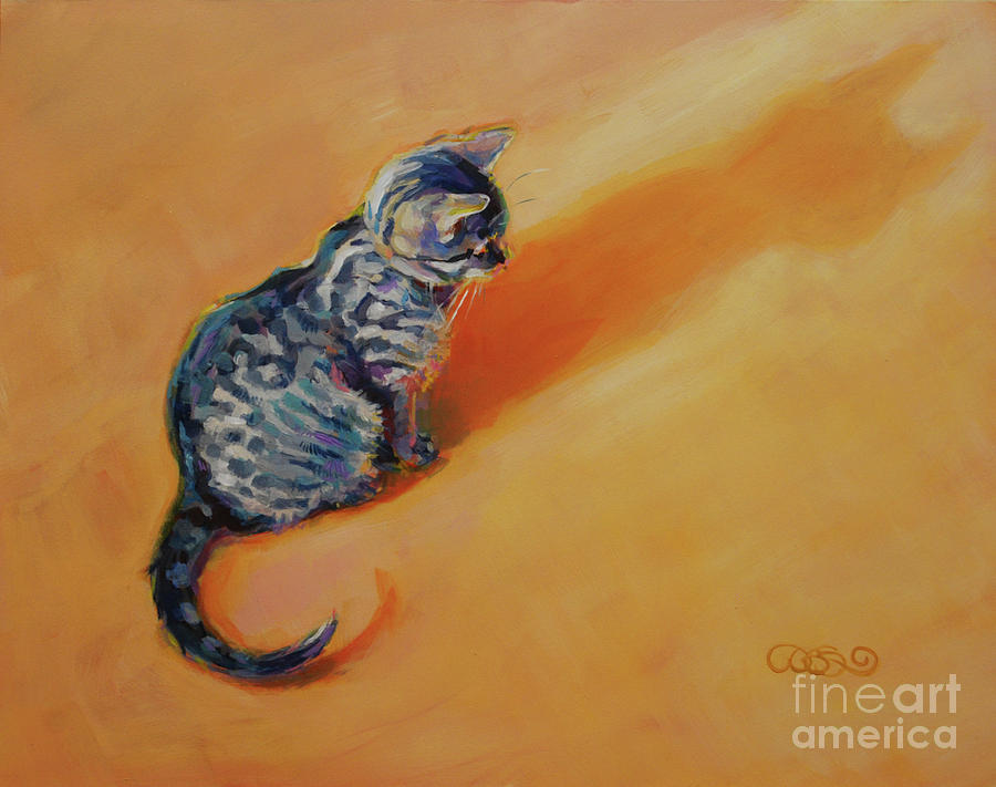 Cat Painting - You Are My Sunshine by Kimberly Santini