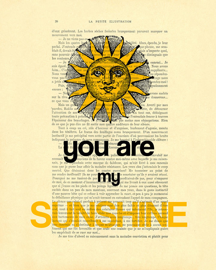Valentines Day Digital Art - You Are My Sunshine by Madame Memento