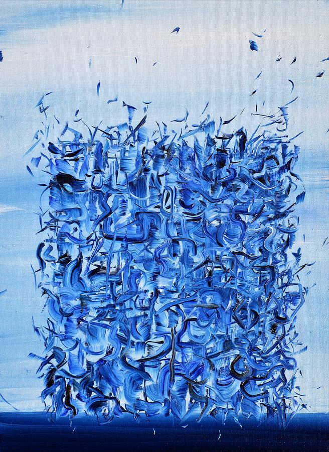 Abstract Shape In Blue Painting by Fabrizio Cassetta