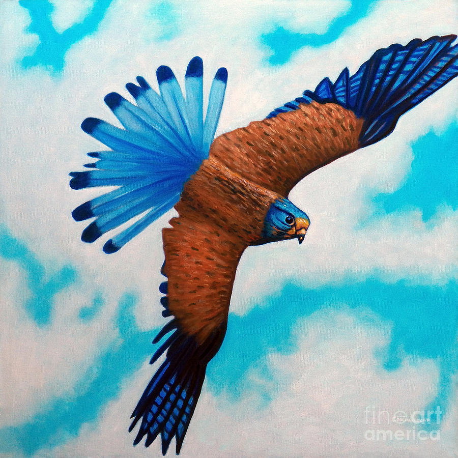 Falcon Painting - You Bring Me Joy by Brian Commerford
