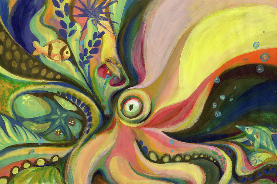 Abstract Pastel - You Can Never See an Octopus Until it Blinks by Michelle Liu 7th grade by California Coastal Commission