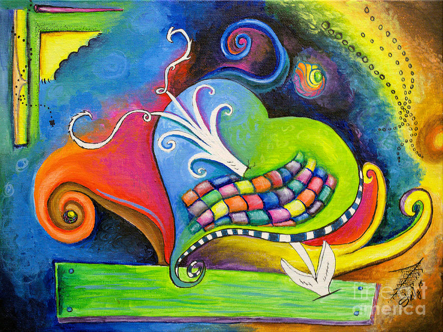 You Caught My Heart Painting by Shelly Tschupp