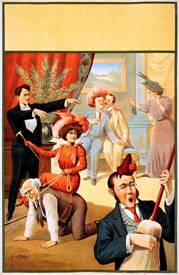 You dreamt you were a hypnotist? Stock poster, ca. 1900 Painting by Vincent Monozlay
