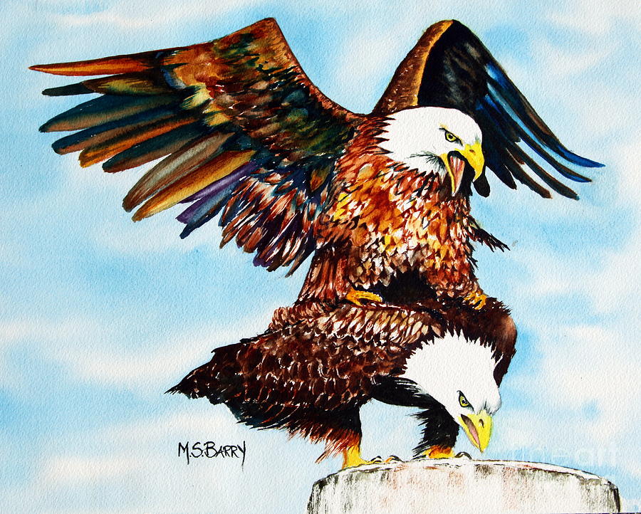 You Ruffle My Feathers Painting by Maria Barry