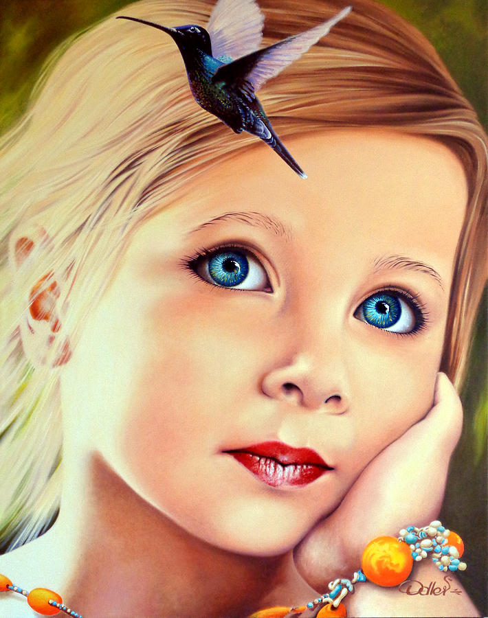 Portrait Painting - You too can fly by Hans Doller