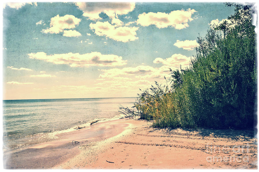 Lake Michigan Photograph - You Walked Away - Wisconsin by Mary Machare